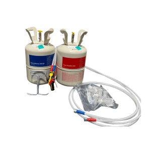 Set of foam, for the core processing operation.